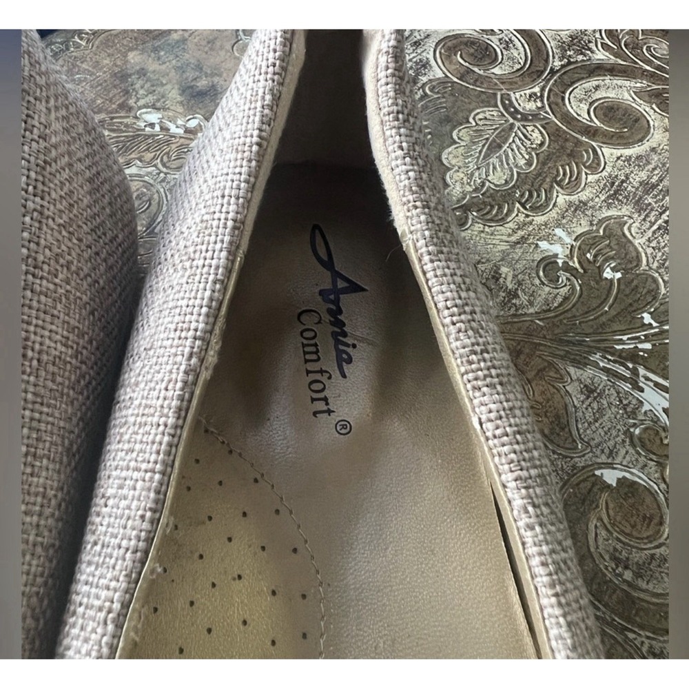 Annie Comfort Envoy Women's Ballet Flats Neutral Rattan 11W Wide - Picture 2 of 4